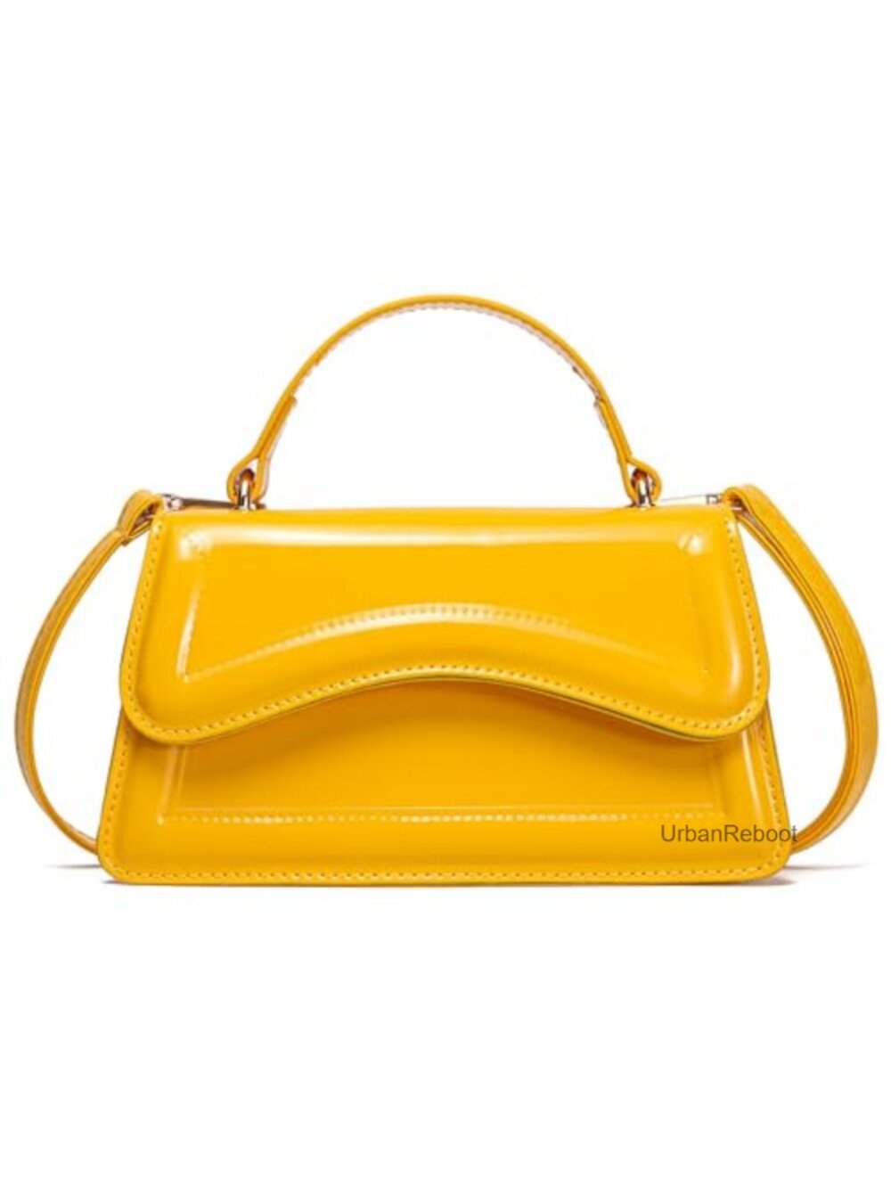 Mini Satchel Crossbody Bag PU Leather Top Handle Purse for Women